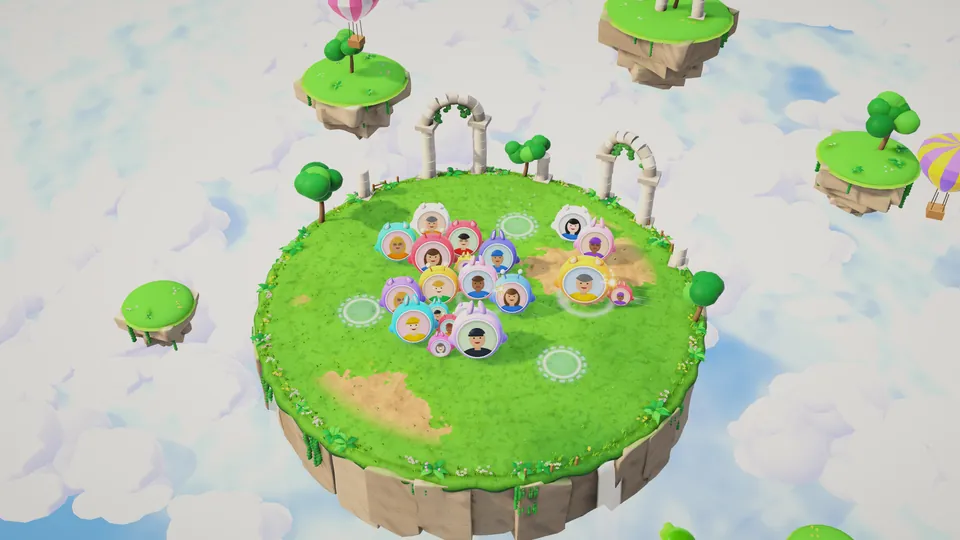 The Above the clouds map with floating islets